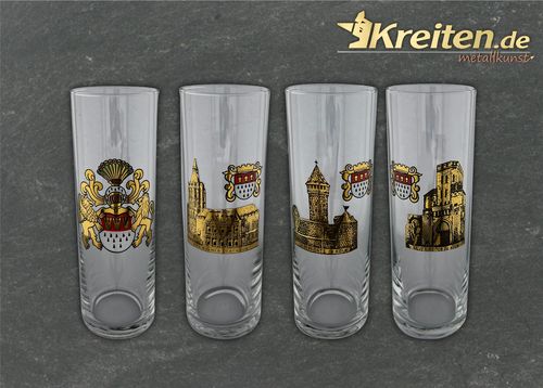 Biergläser mit Kölnmotiven